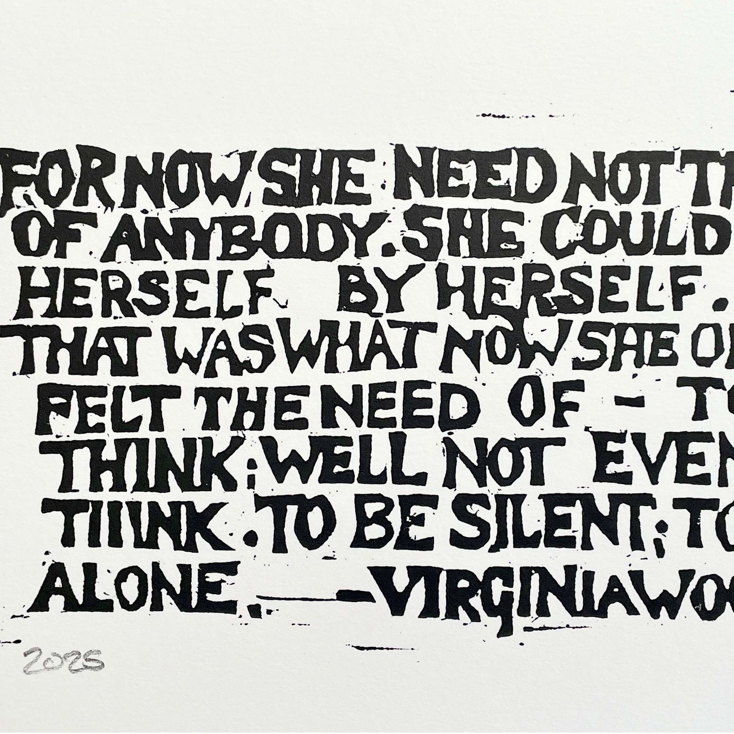 Alone, woodblock print ARMK073