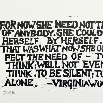 Alone, woodblock print ARMK073