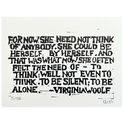 Alone, woodblock print ARMK073
