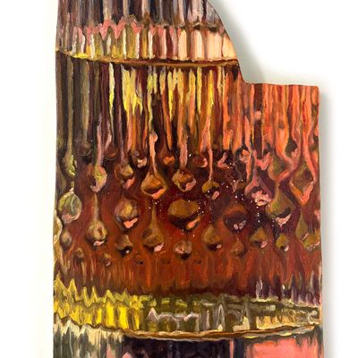 Chosen vessel, precious portal, oil on ceramic