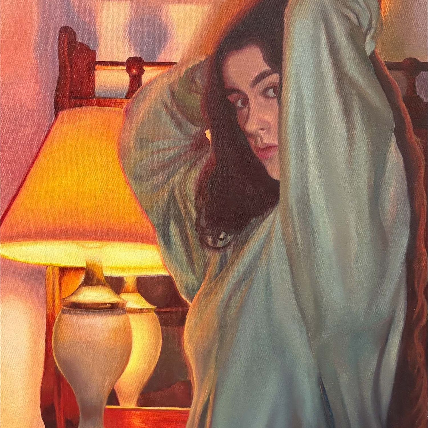 Offer no explanation/Don’t cross the red line, oil on canvas