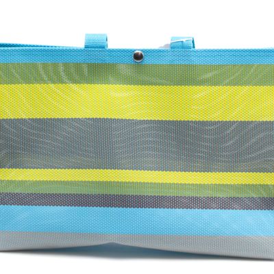 Blues Greens Stripe, large tote CASK280