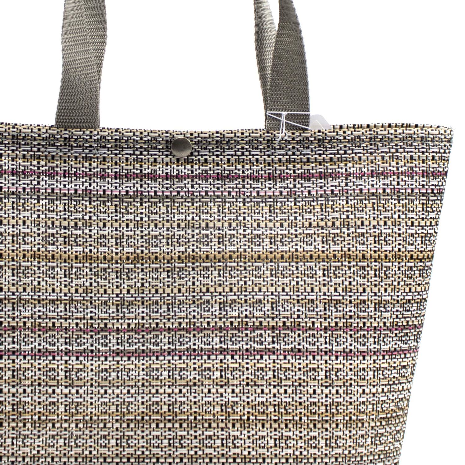 Black Red Mini-Stripe, medium tote CASK278