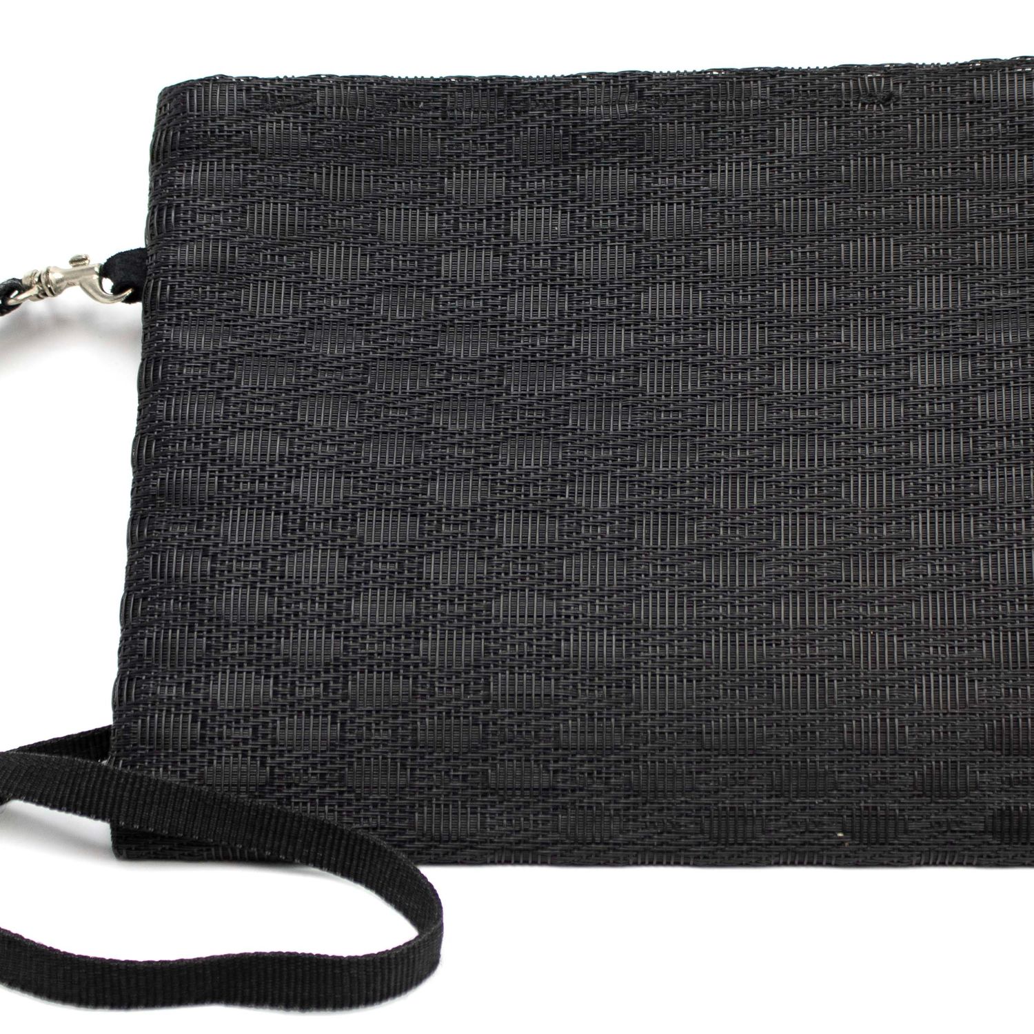 Black Nylon, lined shoulder purse CASK282