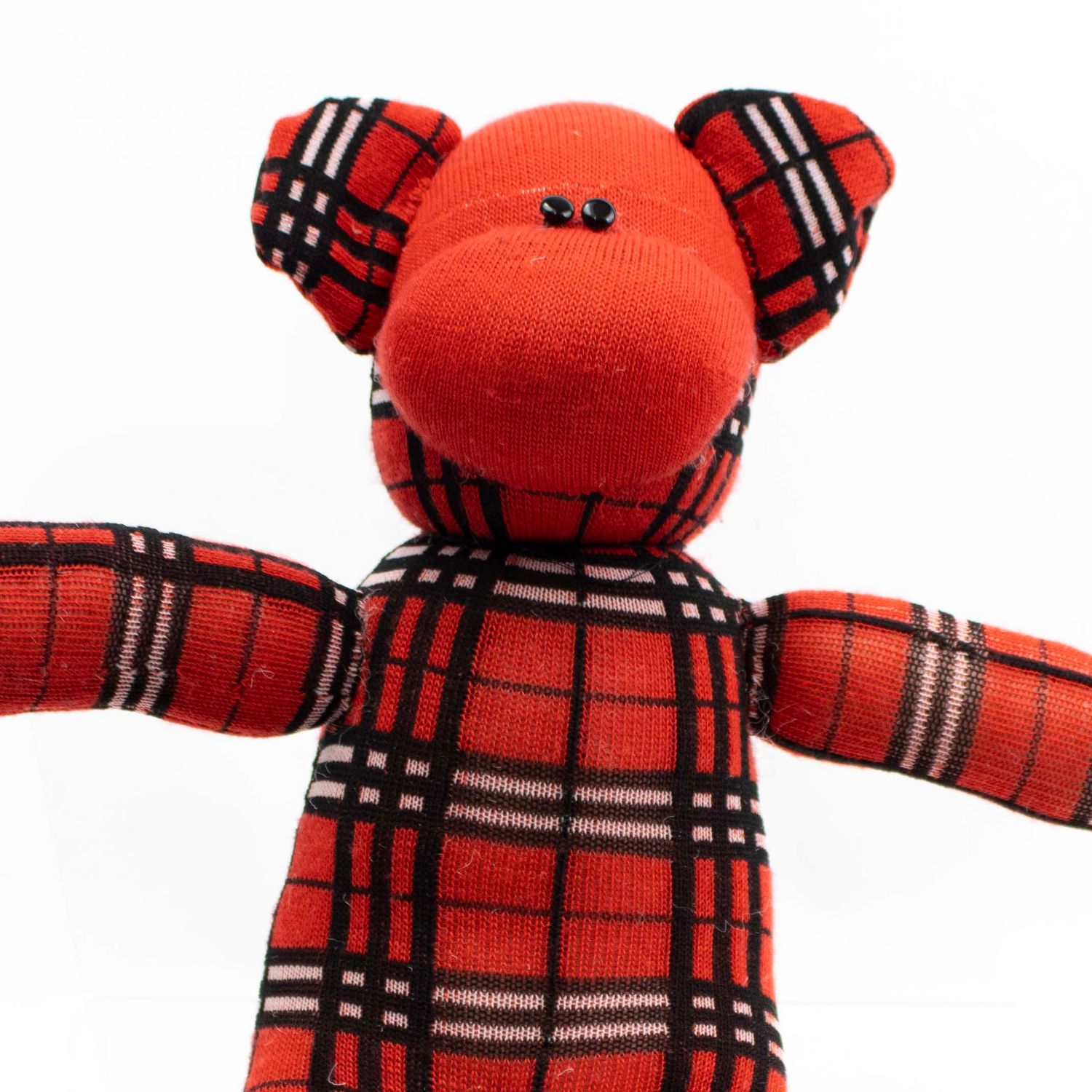 Red Plaid, sock monkey GOLE168
