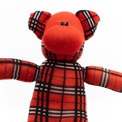 Red Plaid, sock monkey GOLE168