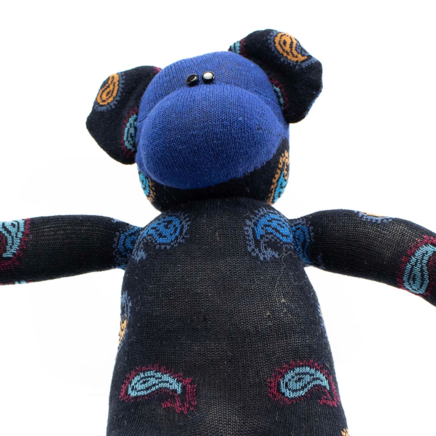 Navy Paisley, sock monkey GOLE173
