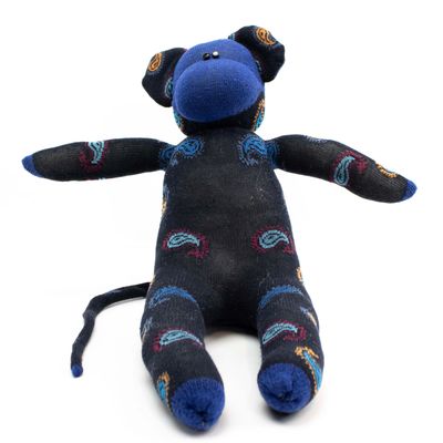 Navy Paisley, sock monkey GOLE173