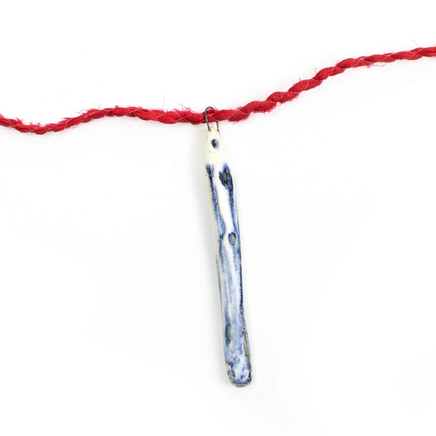 Fish Necklaces: Ocean Blue with Navy Stripe, ceremic ROHG117