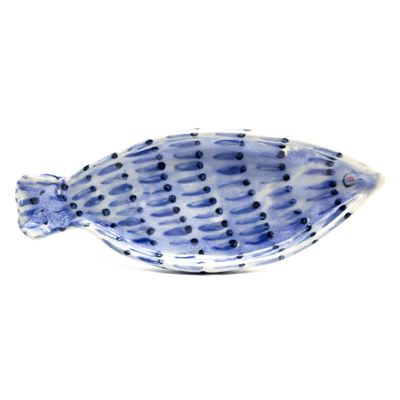 Platter Tray: Ocean Blue with Navy Dot, ceramic ROHG081