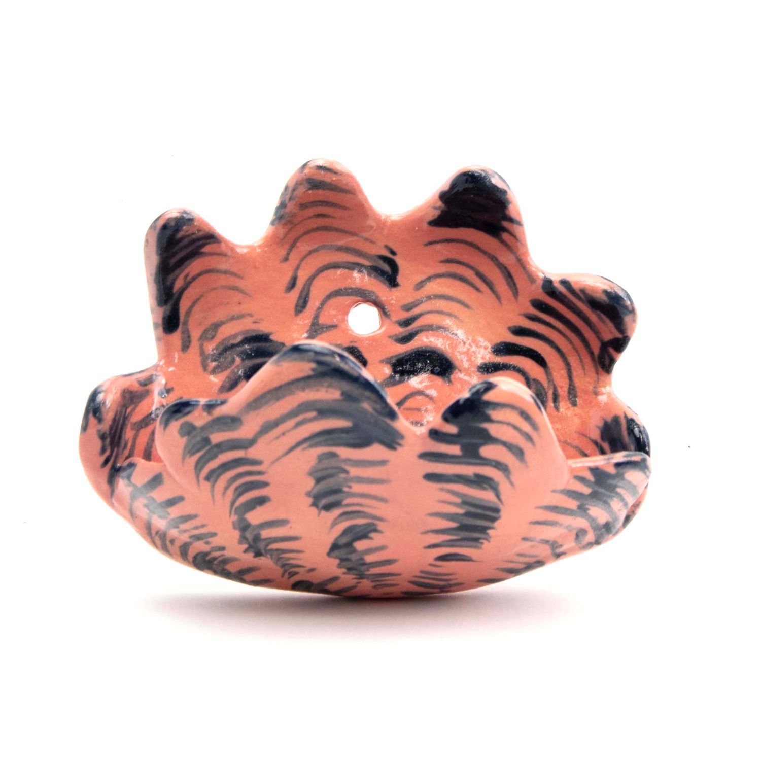 Wall Pocket Mini: Salmon and Black, ceramic ROHG086