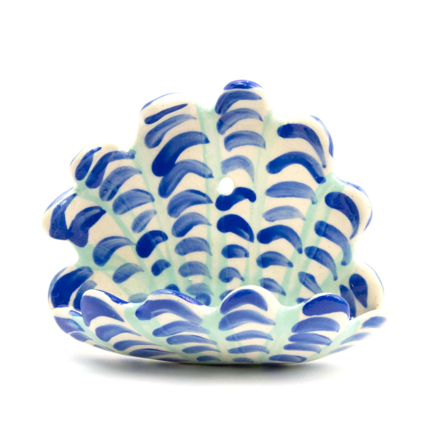 Wall Pocket Mini: Blue and Aqua, ceramic ROHG089
