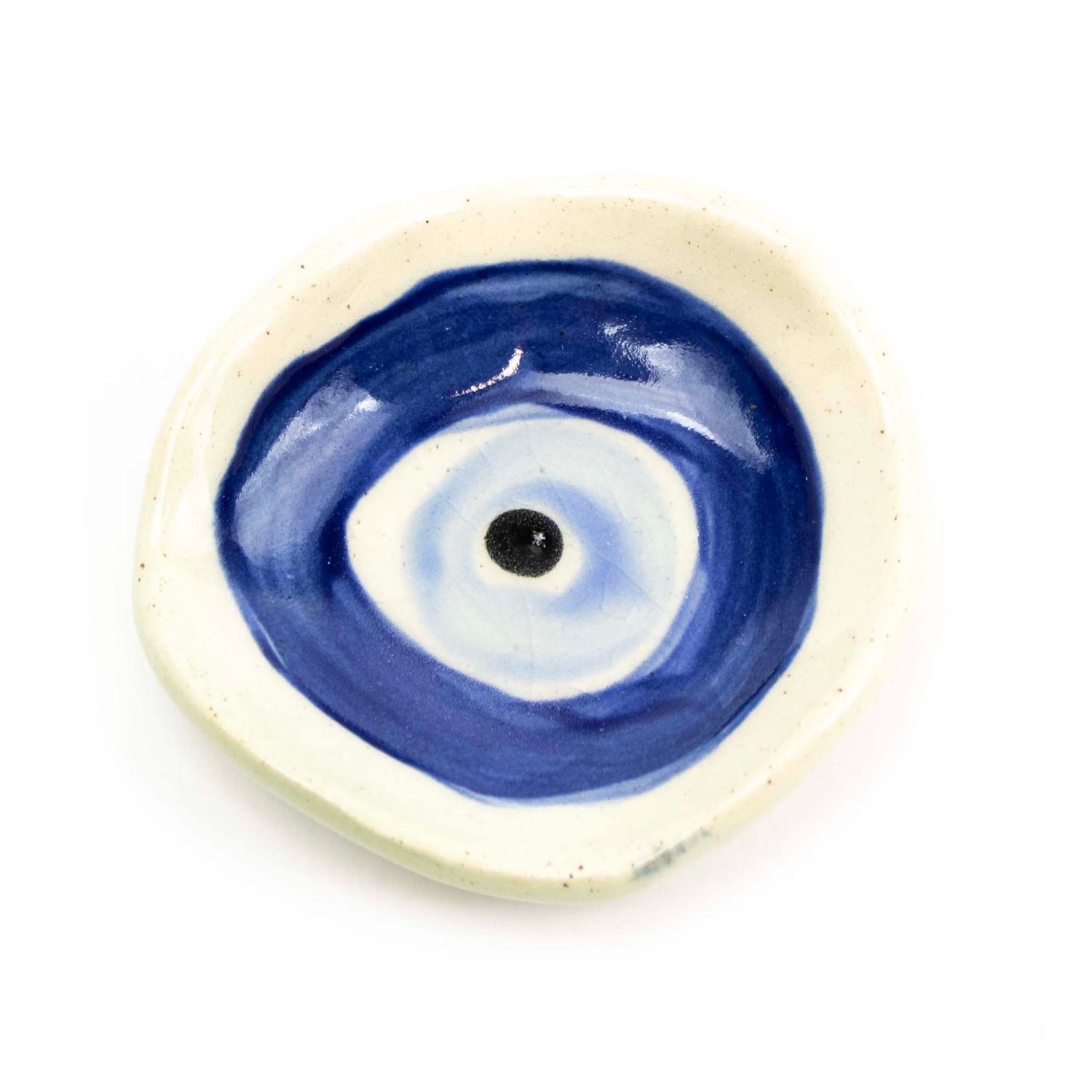 Evil Eye Dish: Blue Blue, ceramic ROHG098