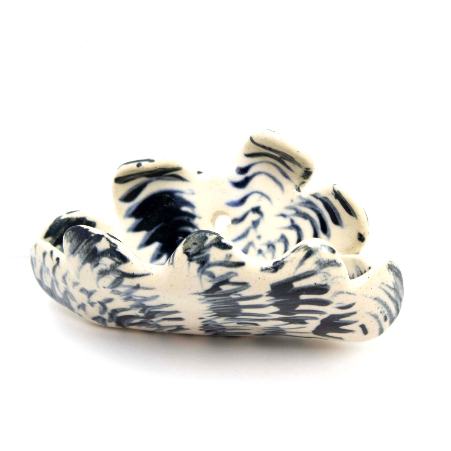 Wall Pocket Mini: Black and White, ceramic ROHG087