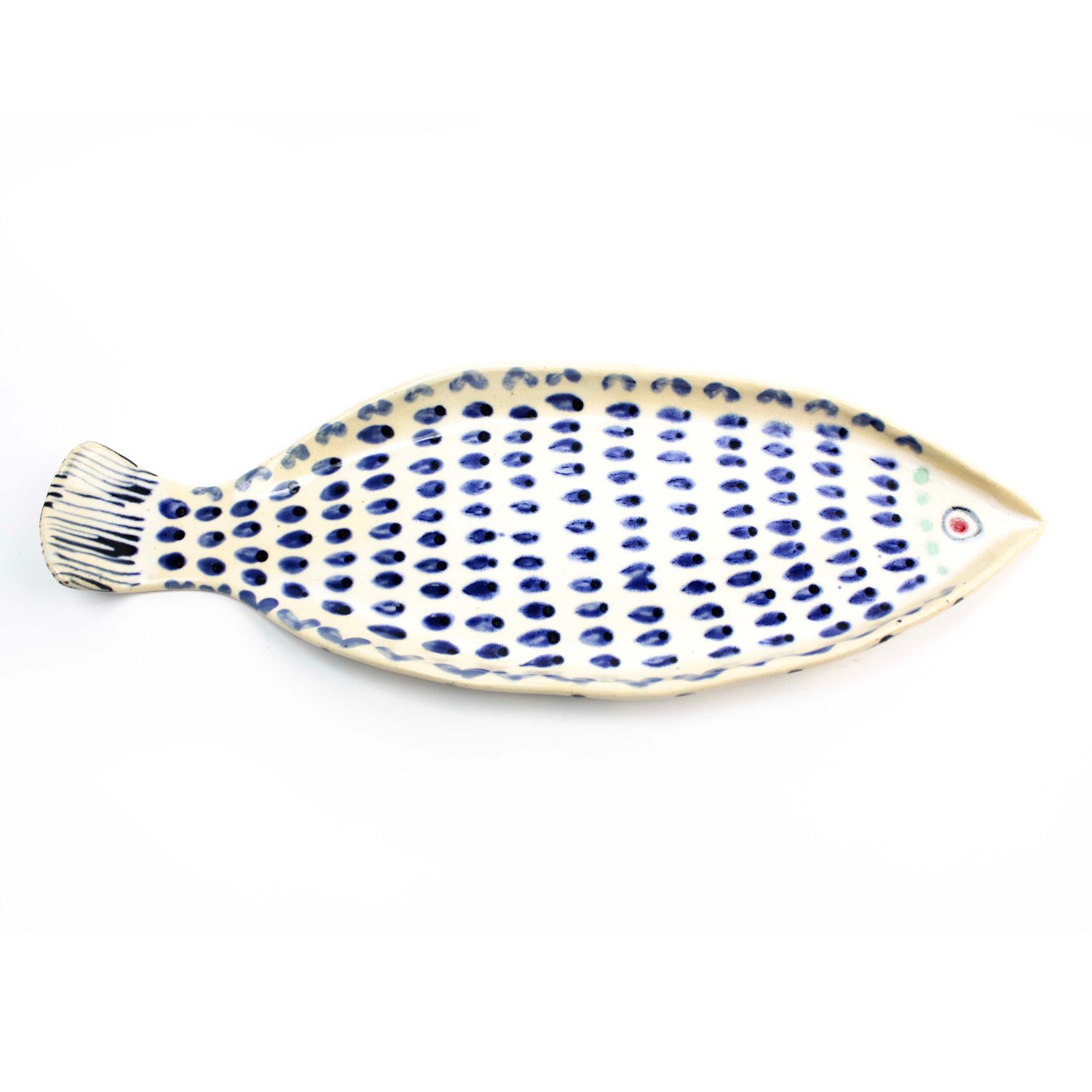 Platter Tray: Navy and White, ceramic ROHG082