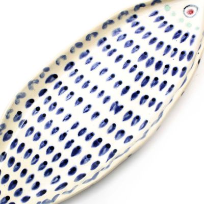 Platter Tray: Navy and White, ceramic ROHG082