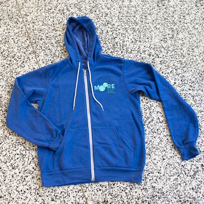 Moore Zip-Up Hood: Royal Blue