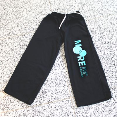 Wide Leg Sweatpants: Black