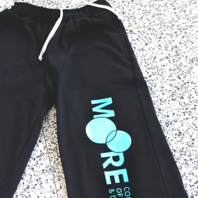Wide Leg Sweatpants: Black