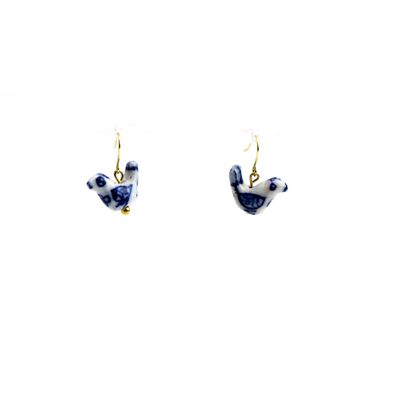 Blue Birds, porcelain earrings RILM135