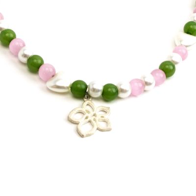 Rose Quartz and Pearl, necklace RILM143
