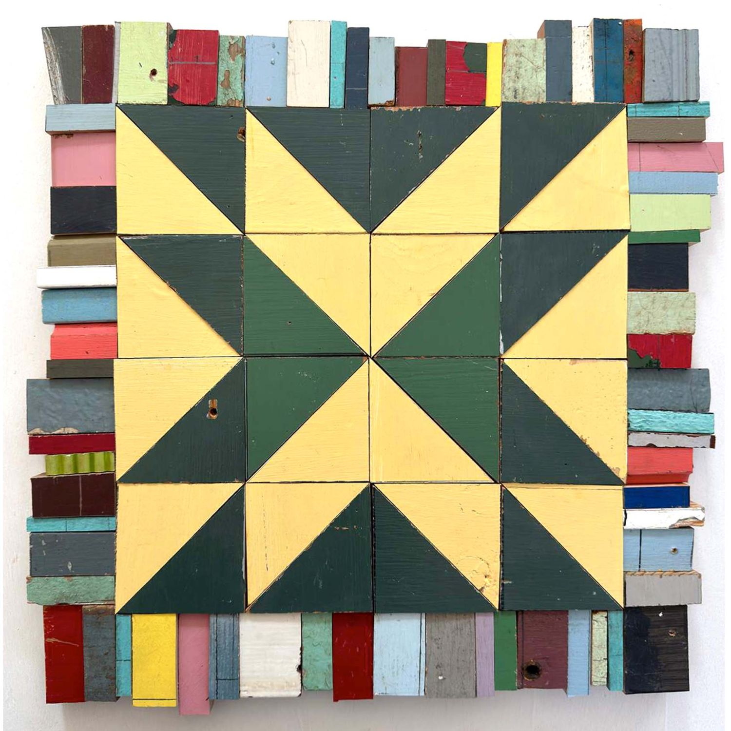 Reading the Sign, salvaged wood PETL76