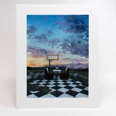 Diner Days (Diner booth in desert), print SUNH108