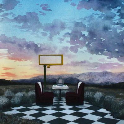 Diner Days (Diner booth in desert), print SUNH108