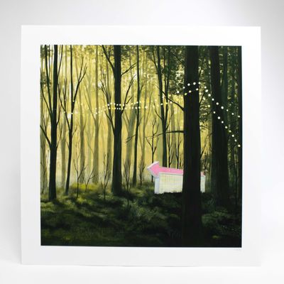 See You Through (Pink Arrow Sign), print SUNH112