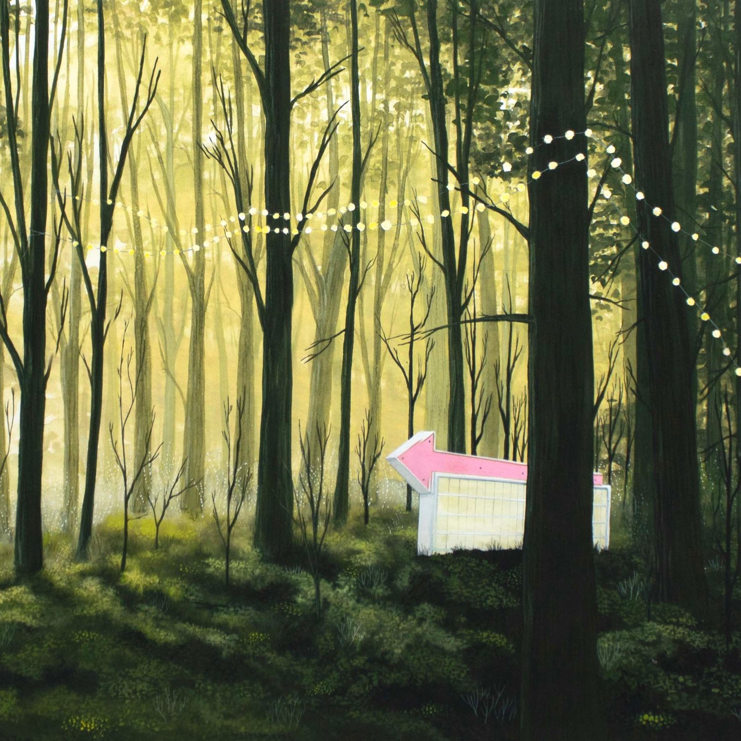 See You Through (Pink Arrow Sign), print SUNH112
