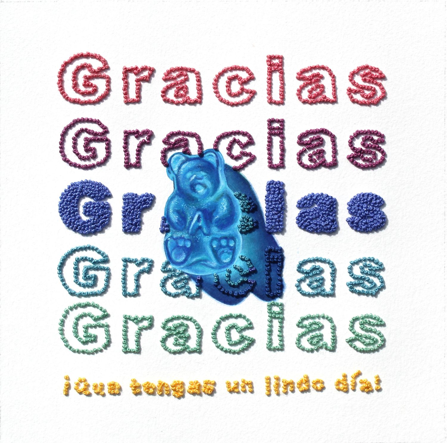 Gracias, mixed media painting PERM002