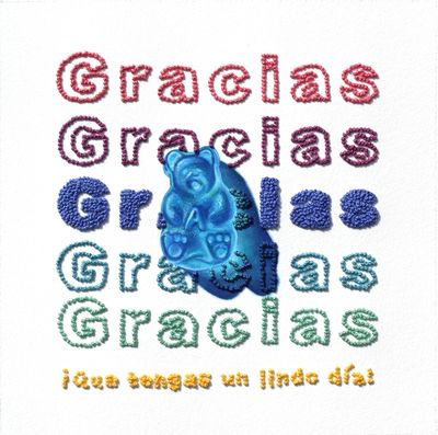 Gracias, mixed media painting PERM002