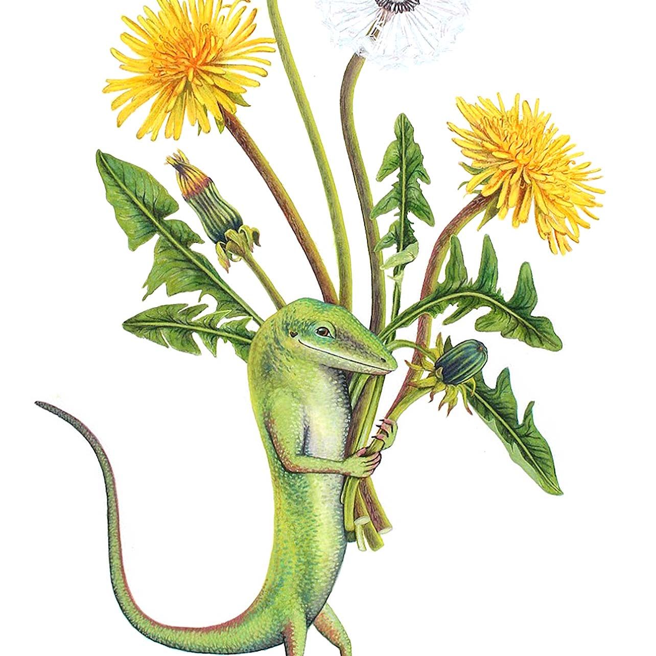 Anole Friend, notecard PERM033