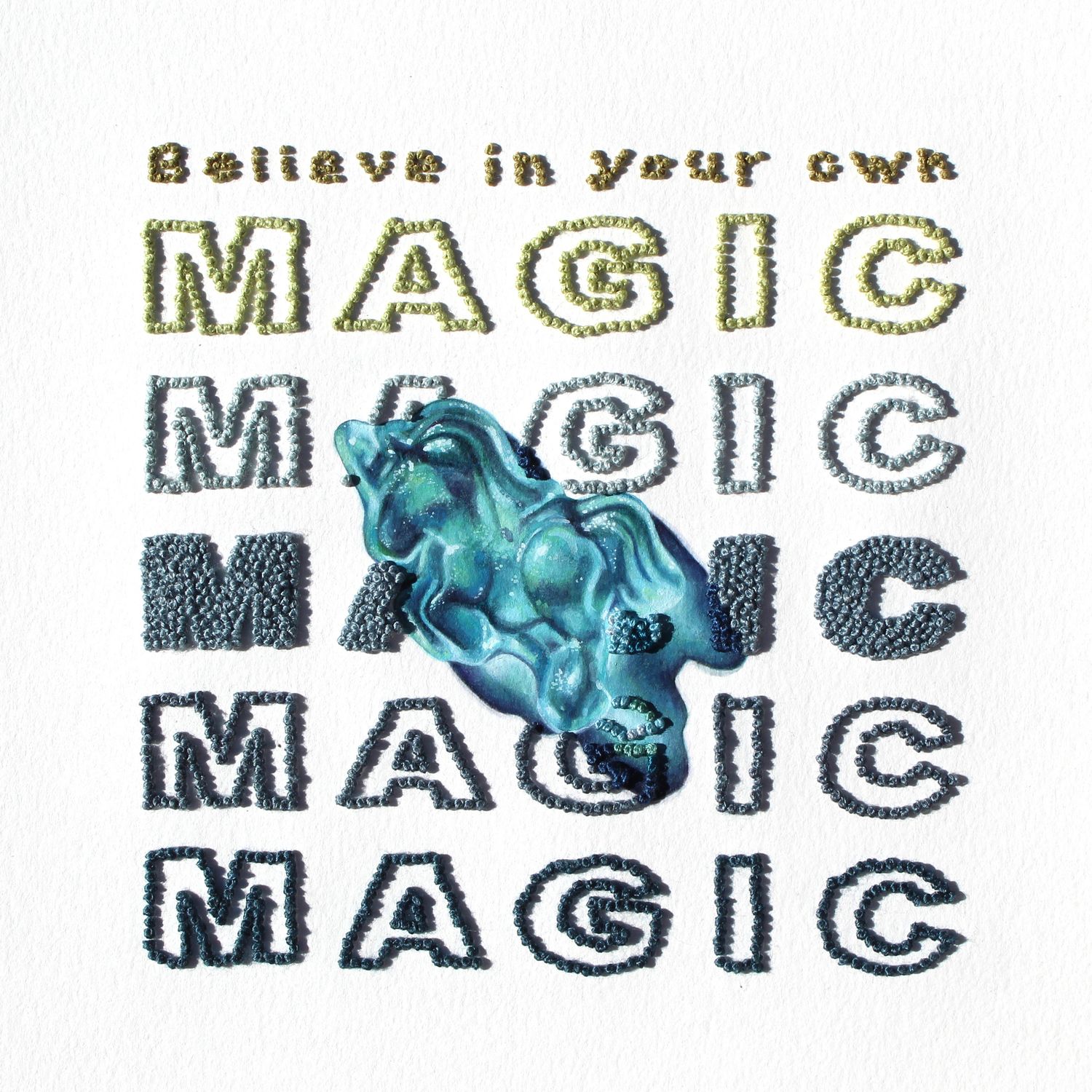 Believe in Your Own Magic, mixed media painting PERM001