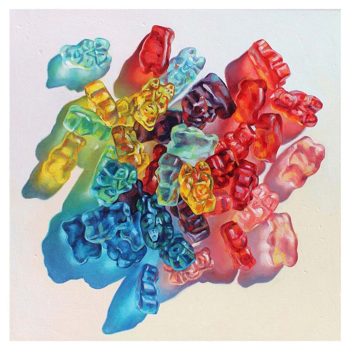 Gummy Bears: Teal Light, medium print PERM010