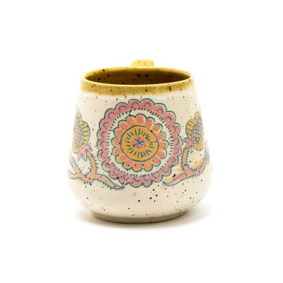 PA Dutch Yellow Floral Mug, ceramic BICE203