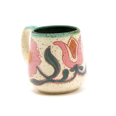 PA Dutch Green Floral Mug, ceramic BICE202