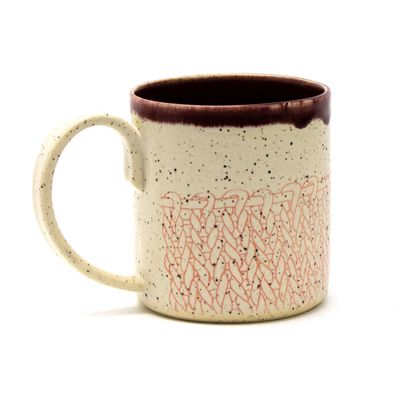 Knit Mug in Pink, ceramic BICE196