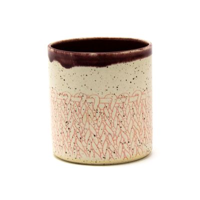 Knit Mug in Pink, ceramic BICE196