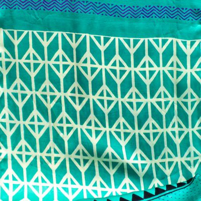 Teal, silk charmeuse scarve (HS-74) LOHH1959