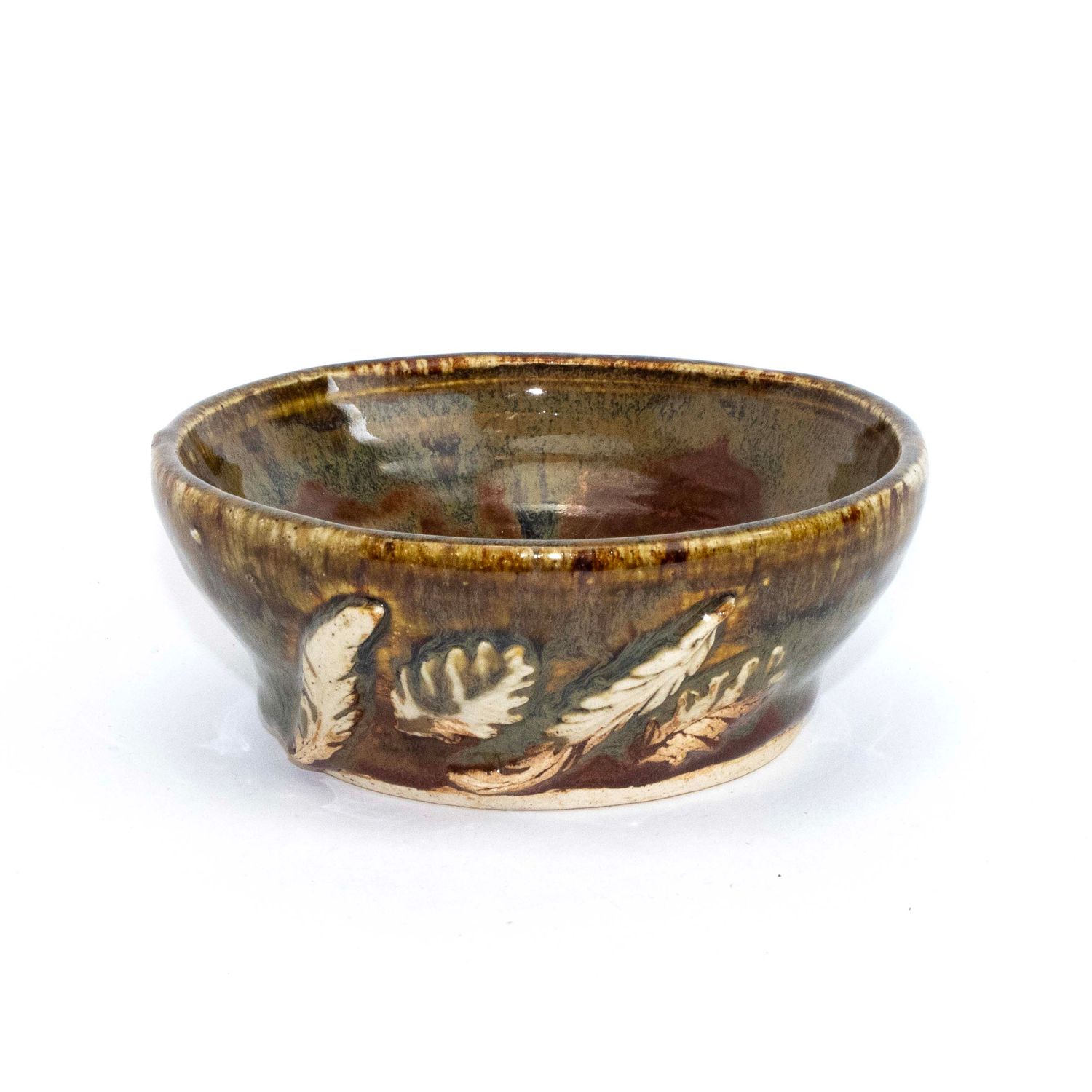 Acid Wash: Feather and Leaves Bowl, ceramic HANN03