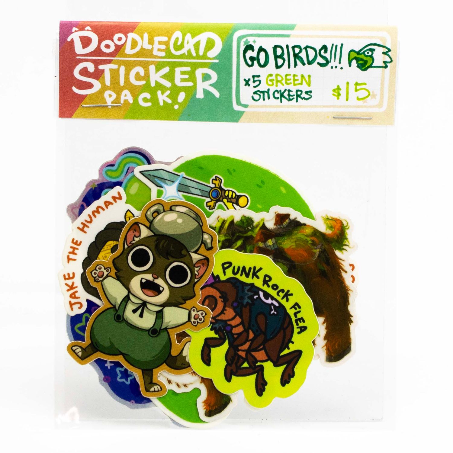 Go Birds, green sticker pack EPPC54