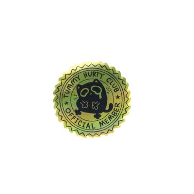 Tummy Hurty Club, gold foil sticker EPPC52