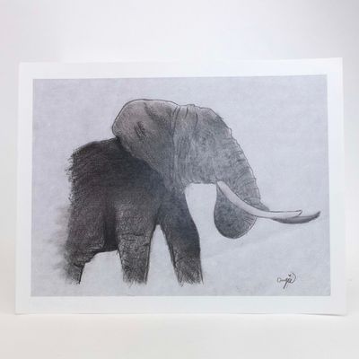Charcoal Elephant, print FEST07