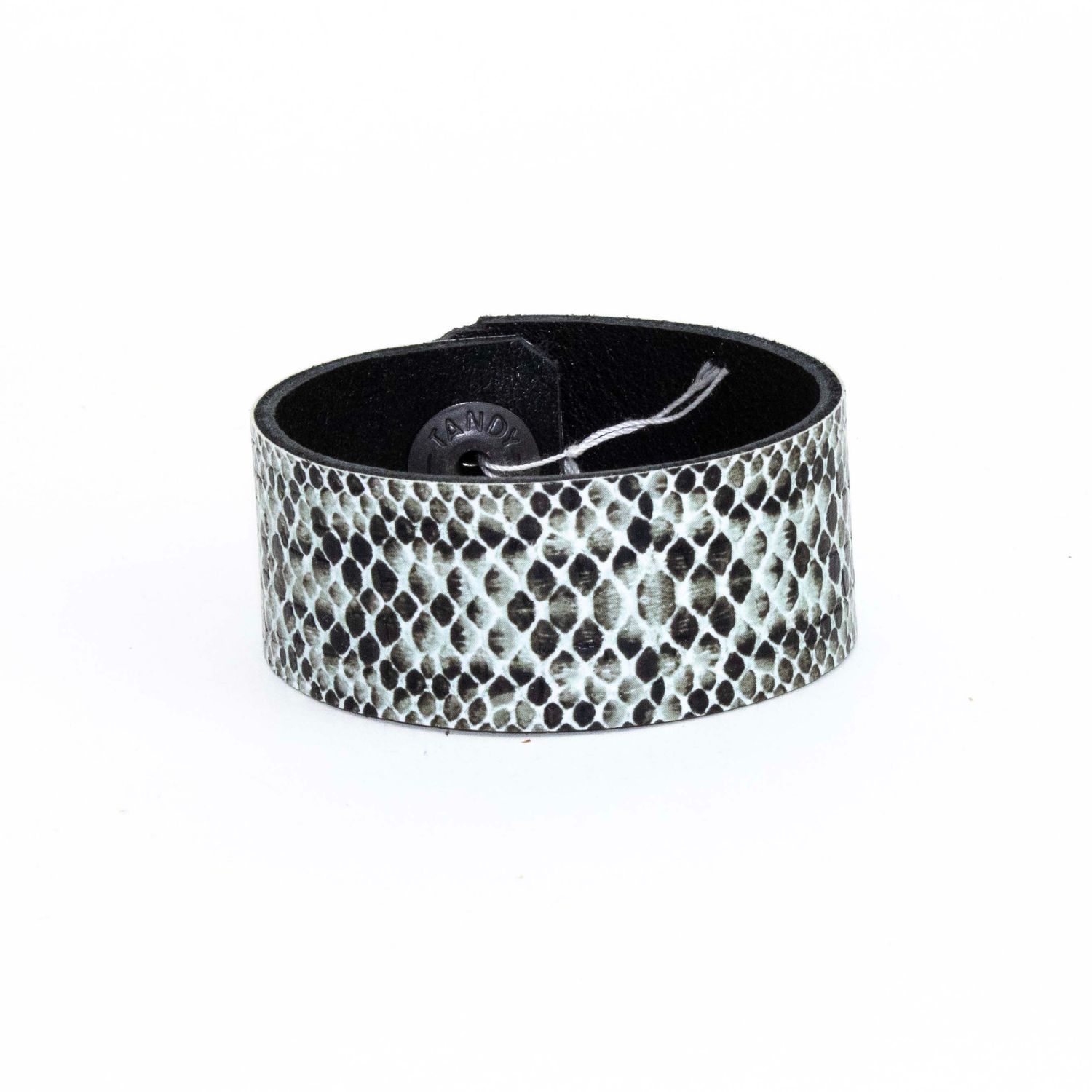 Grey Faux Snakeskin, leather bracelet CASK288