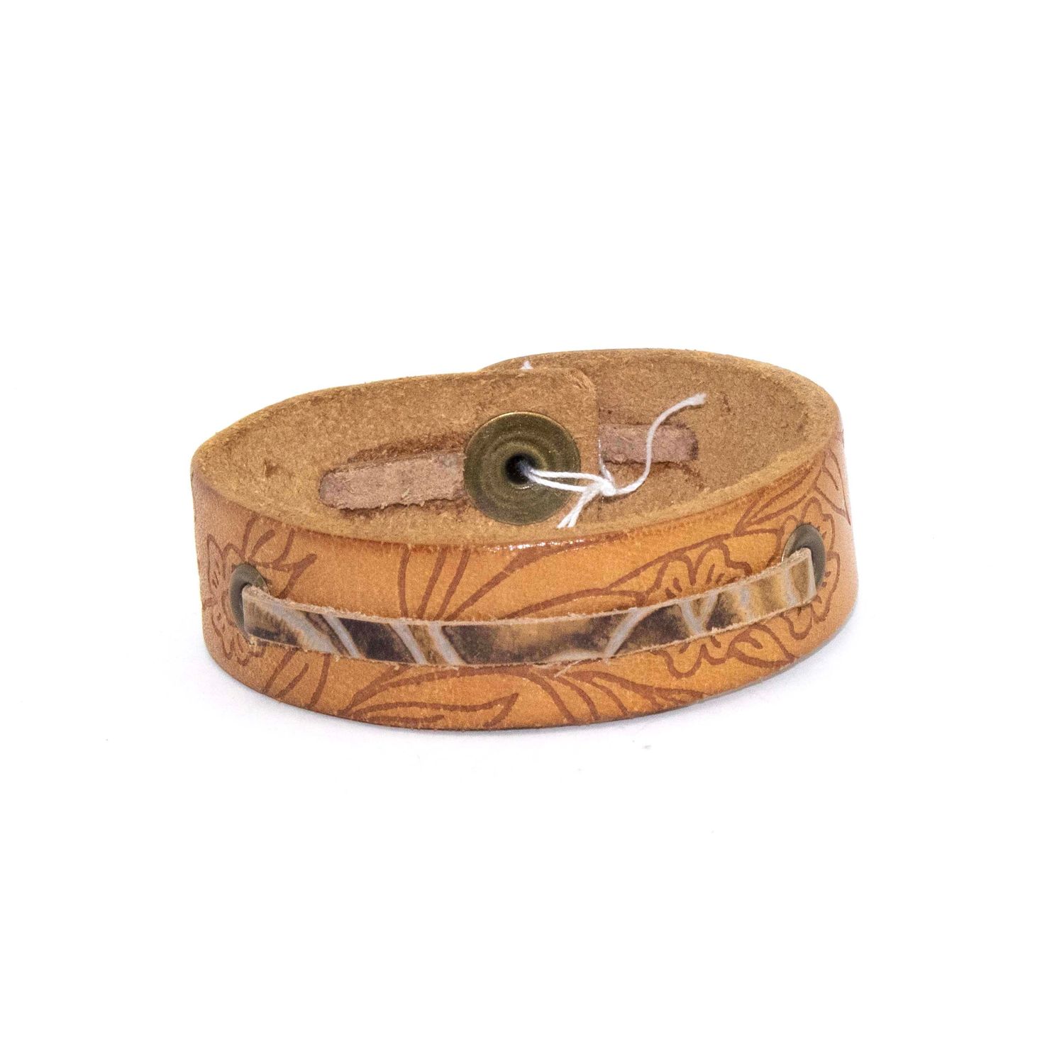 Tan with Lacing, leather bracelet CASK287