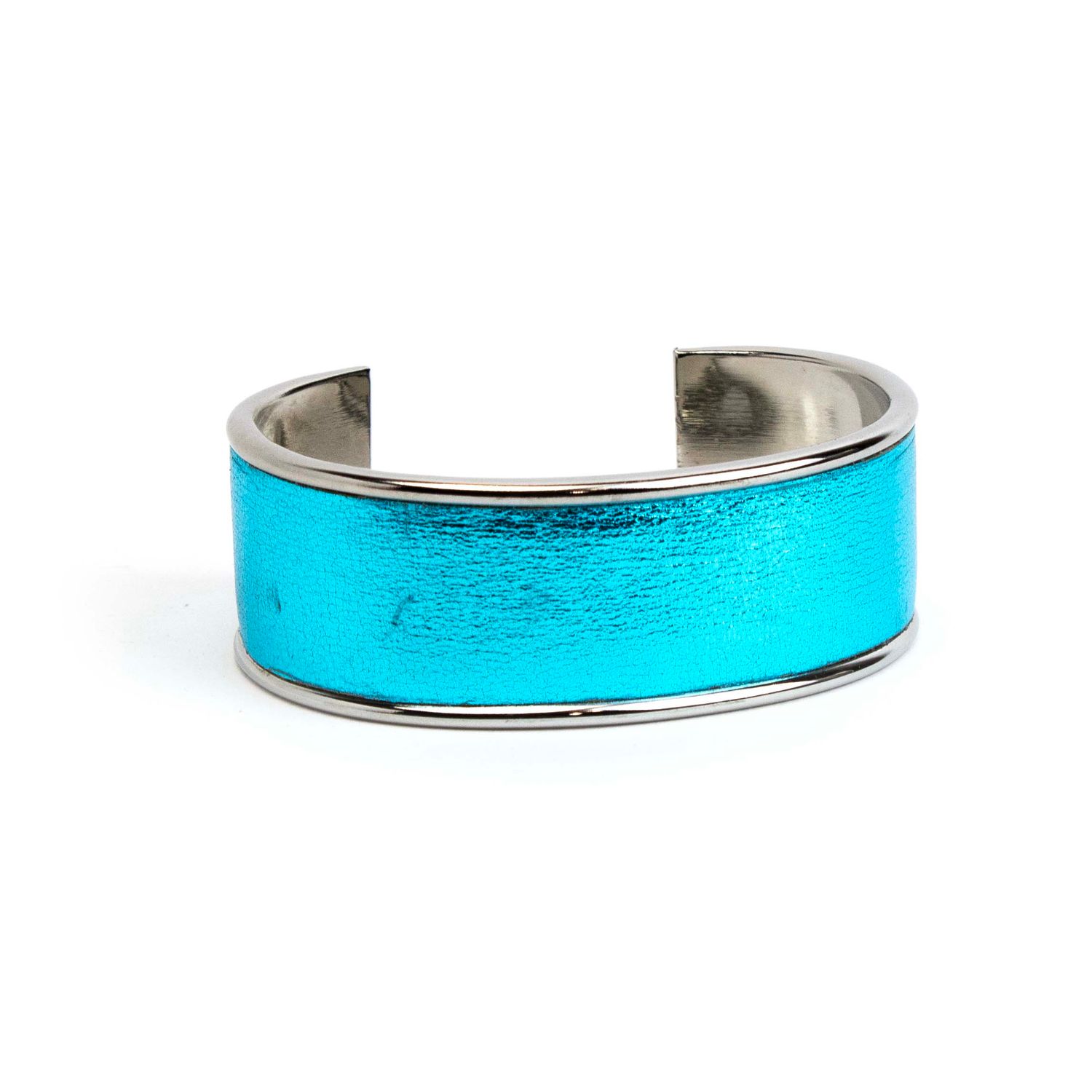 Blue Leather, metal bracelet CASK298