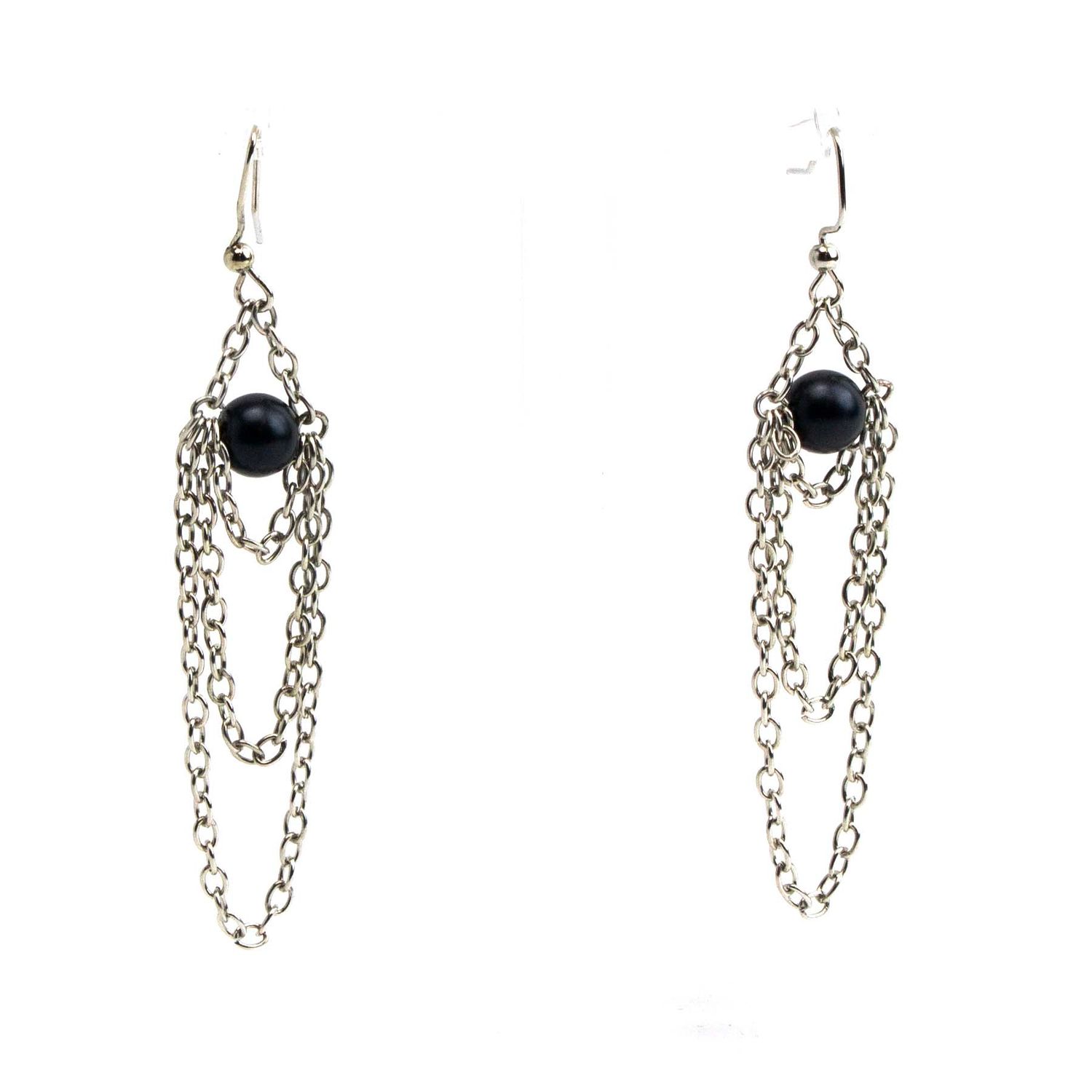 Black Obsidian, earrings RILM147
