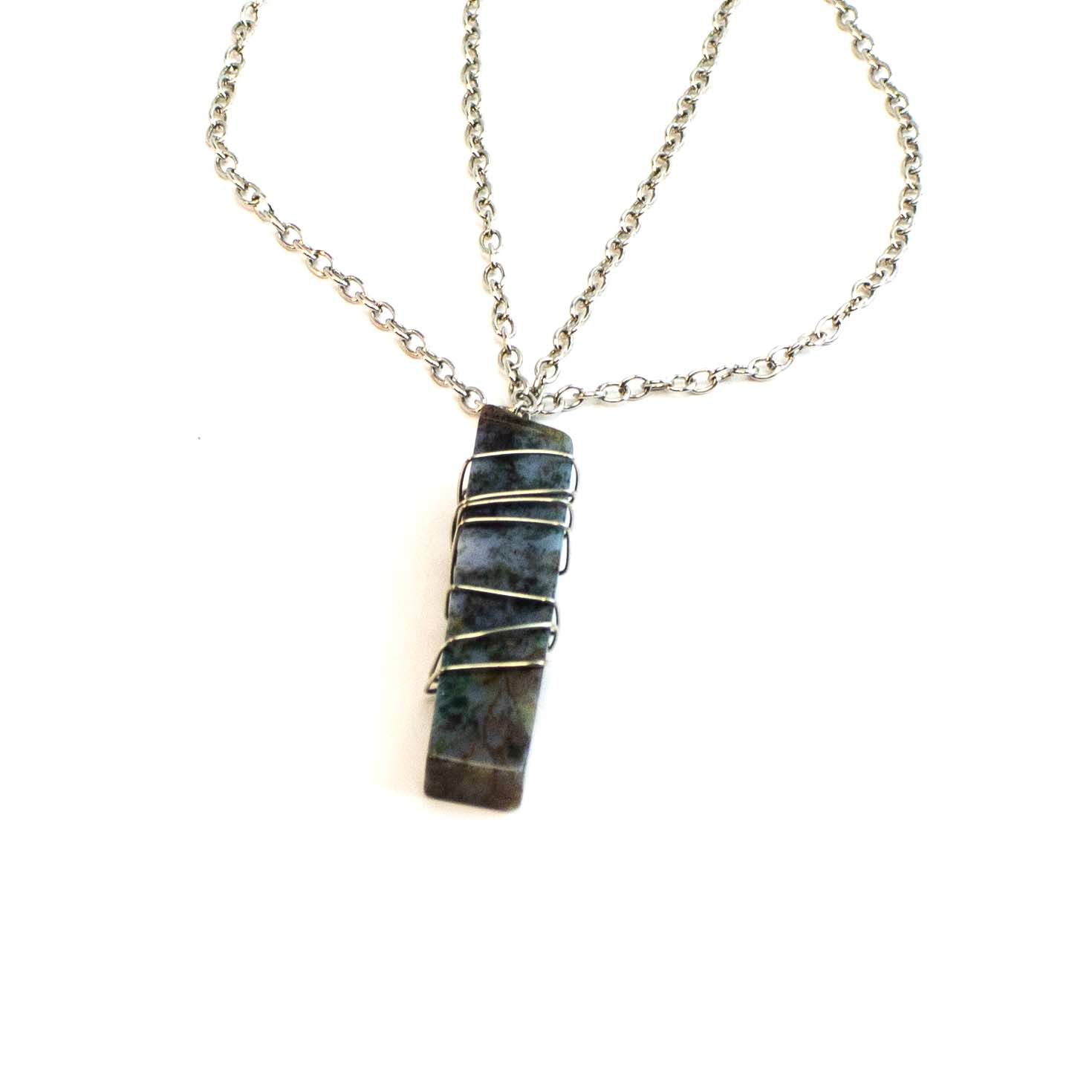 Kyanite Wire Wrap, necklace RILM151
