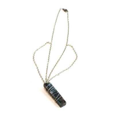 Kyanite Wire Wrap, necklace RILM151
